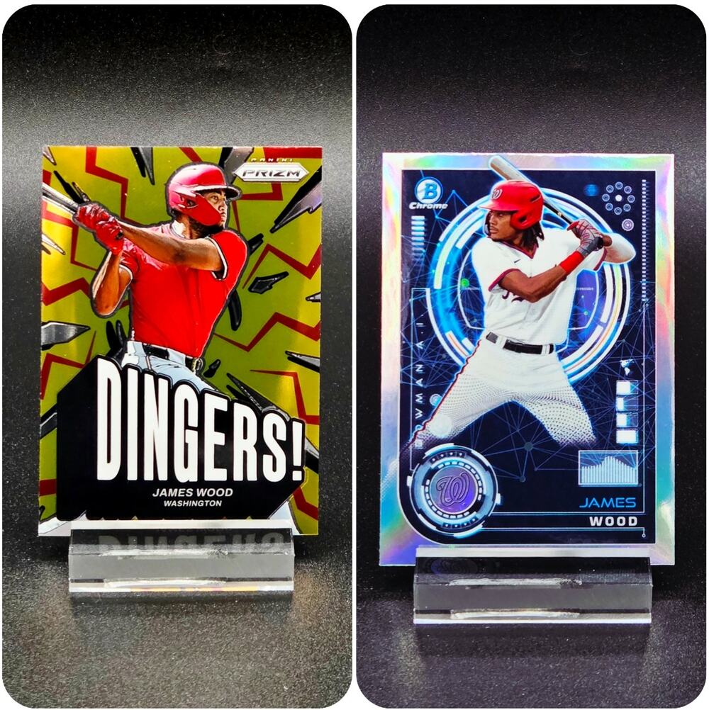 James Wood Bowman Chrome AI Refractor Dingers RC Nationals Top Prospect